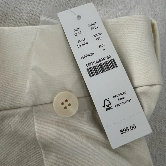 JCrew Sydney wide leg pant in bi stretch cotton blend NWT - Picture 3 of 3